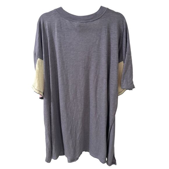 Free People We The Free City Slicker Tunic Graphic Print Top Gray, size Medium - Picture 10 of 10